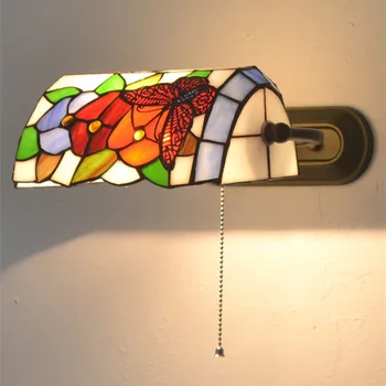 Vintage Klaasist Seina põhjal Võistluskalendri Lukuga Lüliti Seina Lamp Euroopa Retro elutuba, Magamistuba voodi kõrval Seina Sconce