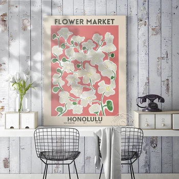 World Travel Plakat, Flower Market Pildid, Bologna Ja Kopenhaageni Honolulu Amsterdami Lima Turu Seina Kleebised, Lille Kodu Deocr