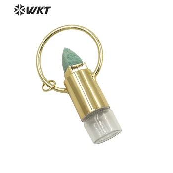WT-P1664 Hulgi Uhke WKT kuld mood looduslikust kivist huulte kuju rulli parfüümi pudeli ripats naiste kingitus