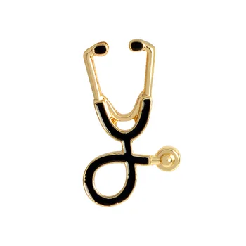 Õde Sõrmed Meditsiini prossid naiste Mood Värviline Metall Stetoskoop Emailiga Ehted Meeste Jakid Märgid Tarvikud hijab Pin-koodi