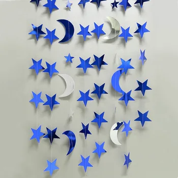 10 tk Eid Mubarak Decor Banner Koju Kuld Moon Glitter Tähed Vanik Islami Moslemi Festival Juhul Pool Ramadan Kareem Ornament