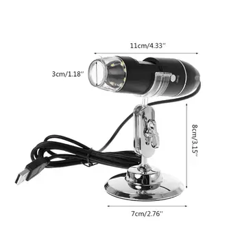1000X USB Digital Microscope Kaamera Endoscope 8LED Luup Metallist Stand For Windows