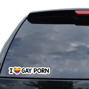 13.7 CM*2.2 CM Loominguline ma Armastan Gay Porn Naljakas Auto Kaunistamiseks Mood Auto-Styling Kleebised Kleebised