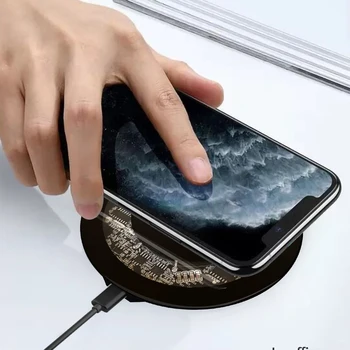 15W Peegel Qi Juhtmevaba Laadimine Pad Samsung Galaxy S9 Universaalne Wirless Juhtmeta Laadija iPhone 12 pro max