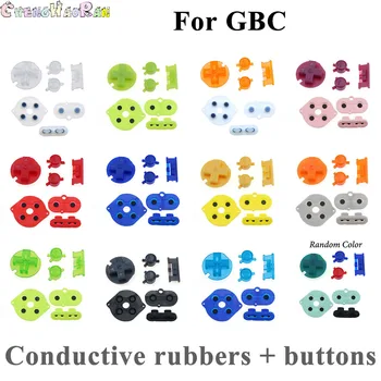 18colors 1x Jaoks GBC silikoonkummist Juhtiv Nuppu Värviline Plastikust D Padjad B Power OFF Nupud Led for Gameboy Color