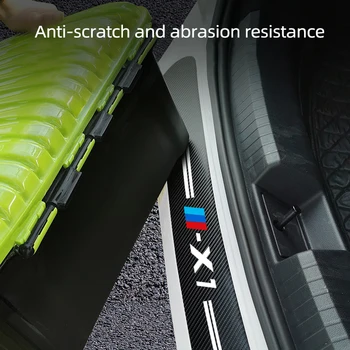 1tk BMW X1 Auto kere süsinikkiust kokkupõrke-riba kaitseraua anti-scratch kummist kaitsev kleebis Auto Tarvikud