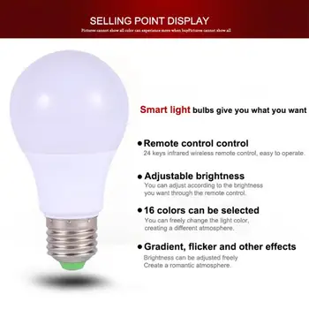 1TK E27 RGB LED Lamp Pirn RGBW, 3W/5W/10W puldiga Värvikas Muutmine Kodu Dekoratiivsed Atmosfääri Lamp Pirn 4 Režiimid Muuta