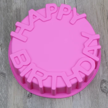 1tk Happy Birthday Cake Hallituse Ring Silikoonist Vormid Jaoks Küpsetamine Kook Vormi Köök Bakeware Saia Vahendid DIY koogivormi