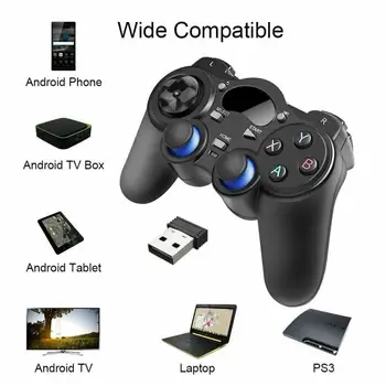 2.4 G Traadita mäng draiverid Juhtnuppu Mäng Töötleja Joypad PS3 Android Tabletid PC TV Box Wireless Controller Mängud Tarvikud