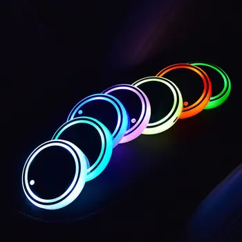 2.6 inche 7 Värvid Auto LED-topsihoidja Kerged Matid Valguse Sensor Vibratsiooni Andur Praktilisi Energiasäästu Cup Pad