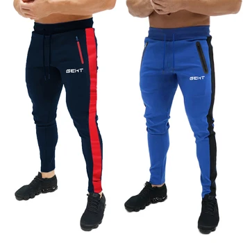 2019 Mood Meeste Spordisaalid Püksid Joggers Fitness Vabaaja Pikad Püksid Meeste Treening Kõhn Sweatpants Jogger Tracksuit Puuvillased Püksid