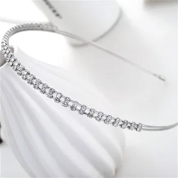 2020. Aasta Uus Korea Topelt Rhinestone Pearl Juuksed Tarvikud Peapael Peen Crystal Peapael Läikiv Metallist Hairband Juuksed Hoop