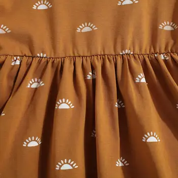 2021-05-07 Lioraitiin Beebi Tüdrukute Sipukad Suvel Päike Prindi Lühikesed Varrukad O-kaeluse Romper Jumpsuits Seelikud Peapael Vabaaja Rõivad