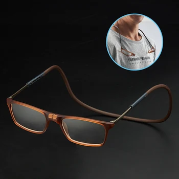 2021 kõrge kvaliteediga SM magnet imendumist rippus kaelas lugemise prillid meestele ja naistele kaasaskantav magnet lugemise prillid