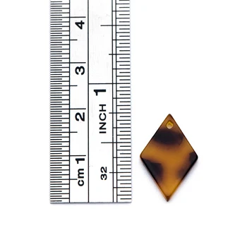 20pcs kilpkonnaluuga Atsetaat Rhombus Ripatsid 18x12mm, Akrüül Käsitöö Kõrvarõngas Komponendid, Geomeetriline Vaik Võlusid (#HT-82)