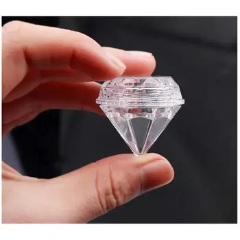 20pcs Plastikust Purgid Tühjad Kosmeetika Konteinerid Mini Teemant Kuju Proovi Pakendamine Selge, Väike Koor Purgid Meik Reisi Tina Pot 5g