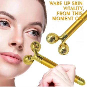 24k Kuld Energia Ilu Baar V Kuju 3D Nägu Vibratsiooni Massager Näo Massager Anti Aging Naha Pinguta Ilu Naha Hooldus Vibratin