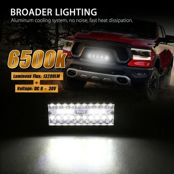 2X 7Inch 800W LED-töövalgustus Baar Üleujutuste Kohapeal Combo Offroad MAASTUR Udutuli Sõidu Veoauto Väljas