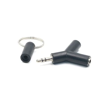3,5 mm Y-tüüpi Splitter Heli Kõrvaklappide Mikrofoni Adapter Converter Üks Minut, Kaks Audio Mobiiltelefoni Adapterid