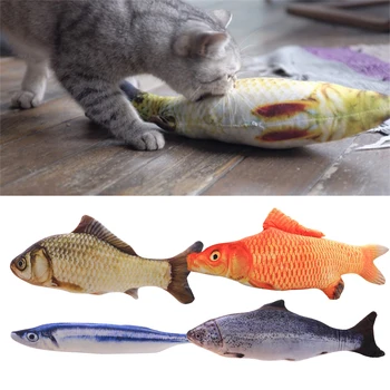 3D Loominguline Kunstlik Kala Kuju, Simulatsiooni -, Plüüš-Lemmikloom Kass Närida Mänguasi Kass Mint Catnip Kala Mänguasjad Suhtlemise Koolitus Mänguasjad