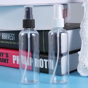 4tk 100ML Plastikust Tühi Spray Pudel moodustavad ja Naha Hooldus Korduvtäidetavaid Reisi Kasutamine (Läbipaistvad Pudelid Must Prits)