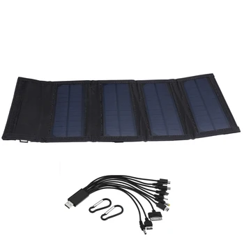 50/75/100W Kokkupandav päikesepaneel Sun Power päikesepatareid Pakendis 10 in1 USB-Kaabel Kantavate Päikese Laadija Telefoni Matkamine, Telkimine