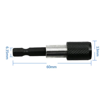 6.35 mm Hex 1/4 Varre Quick Release Electric Drill Magnet-Kruvikeeraja, Natuke Omanik 60mm Kiire Muutuse Tööriista Varre