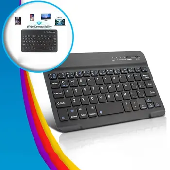 7 8 tolline klaviatuuri mobiiltelefoni, sülearvuti, tablett, ipad klaviatuur ultra-õhuke mini sinine traadita klaviatuuri arvuti