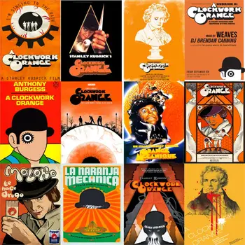 A Clockwork Orange Klassikaline Plakatid Ergas Värv Seina Kleebised Valge Katmata Paber Prindib Elutuba, Magamistuba Baar