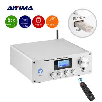 AIYIMA 400W 5.1 kodukino AV Digtal Audio Võimendi Subwoofer DTS Dekooder Võimendi USB Kadudeta Muusika Mängija