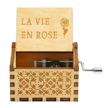 Antiik Nikerdatud Moon River Music Box Sünnipäeva Kingitus La Vie En Rose Pulmad Dekoratsioon Digitaalne Beebi Teema