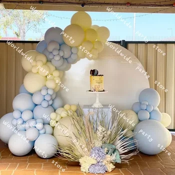 Baby Shower Õhupallid Vanik Macaron Sinine Kollane UUS AASTA Globos Arch Kit Ülemaailmse DIY Sünnipäeva, Pulma-Aastapäeva Pool Decor