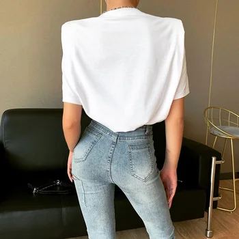 Beyouare basic harajuku T-särk, lühikesed varrukad liiga suvel naiste topid tahke valge streetwear 2020 T-särgid ümber kaela t-särk