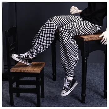 BJD Mannekeeni Riietus sobib 1/3 1/4 Onu suurus stylishversatile checker ruuduline püksid klassikaline must ja valge värv