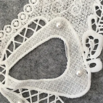 Bowknot Tikand, Pits Krae Lindi Pearl Lace Trim DIY Käsitsi Õmblemine Kleit Asjade Kaunistamiseks