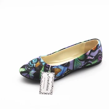 Cresfimix naiste armas liblikas tõsta kohta kingad lady mugav kevad ja suvi korter kingad naiste vaba aja veetmise tänava korterid zapatos