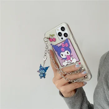 Cute Cartoon Käevõru Käepaela Telefon Case For iphone mini 12 11 12 Pro Max X-XR, XS Max SE 2020 7 8 pluss Läbipaistev Pehme Kate