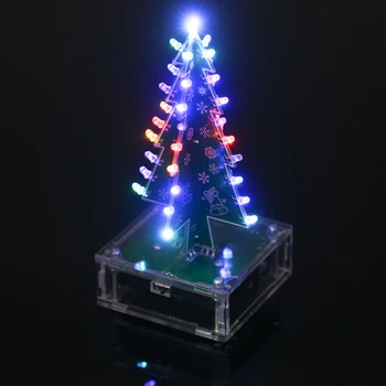 DIY Värvikas Lihtne Teha LED Valgus Akrüül Jõulupuu koos Elektroonilise Muusika Õppe Komplekt Moodul