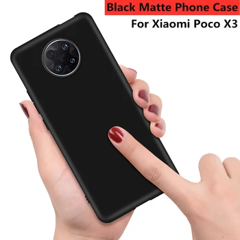 Eest Xiaomi Poco X3 Juhul, Must Matt Pehmest Silikoonist Kate Xiaomi Redmi Lisa 9 Pro Max Märkus 9s Lisa 9 TPÜ Kaitsev Kest