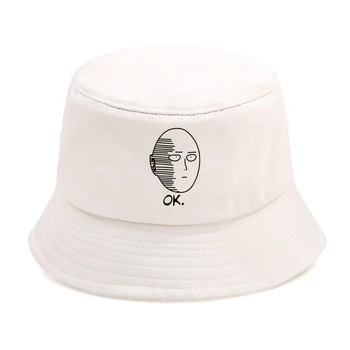 Fashion One Punch Prindi Kopp Mütsid Suvel Moe Kalamehe Mütsid Mees Naine Päikesekaitsetoodete Kokkupandav Panama Kopp Mütsid Must Mütsid