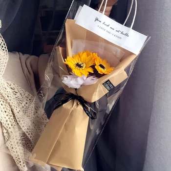 Flone Lõpetamist Kingitus Sõbranna Ema Gift Bouquet Kunstlik Sun Flower Nelgi Seep Roosid Tüdruk Foto Rekvisiidid
