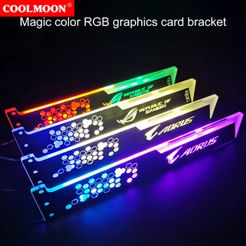 Graafika Kaardi Hoidiku Helendav Tugev konstruktsioon RGB 12-värvi LED GPU Tuge Arvuti Kontroller