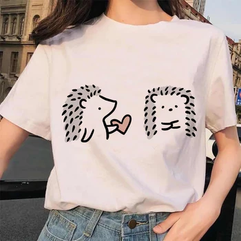 Graafiline Tees Tops Cute Cartoon Tshirts Gooti Kawaii Siil Tshirt Naiste T-Särk Korea Vintage Riided Dropshipping Õhupallid