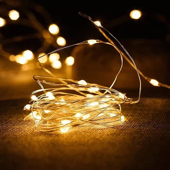 Haldjas Tuled vasktraat String LED Tuled Jõulud Vanik Sise-Toaline Kodu Pulm Uus Aasta Teenetemärgi Akutoitega