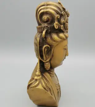 Hiina messing Goddess of mercy Buddha pea käsitöö kuju