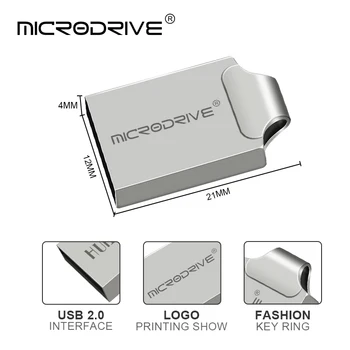Hot müük USB Flash Drive 32GB 16GB, 8GB 4GB Metallist Pendrive 64gb usb Metallist u disk kiire Veekindel Võti Pen Drive stick