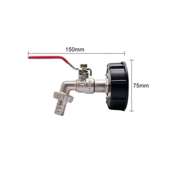 IBC tühjendage Paak Adapter Messing Aed kraani 12,7 mm Vooliku Ühendus