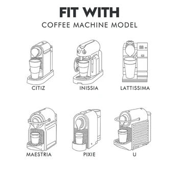 ICafilas Täitke Kohvi Filter Pod 304 ROOSTEVABAST TERASEST Metallist Ühilduv Nespresso Kohvimasin Korduvtäidetavaid Korduvkasutatavad Eco Roheline
