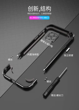 ICCKER Põrutuskindel Bumper Case for iPhone 12 Mini Pro Max Tera Seeria Luksus Alumiinium Metallist Raam Juhul Katte Objektiivi Kaitse