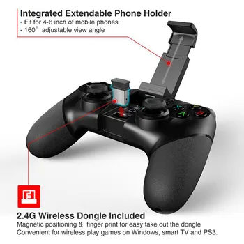 Ipega 9076 PG-9076 Mobiil Vallandada Juhtnuppu Bluetooth-Gamepad Mäng Pad Controller TV Box PC, PS3 VR 2,4 G Traadita Vastuvõtja